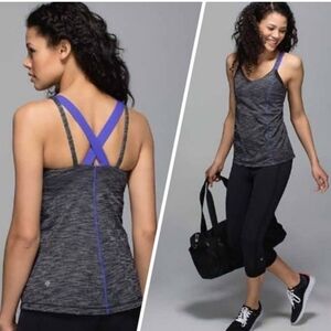 Lululemon Run For Gold Strappy Active Tank Sports Bra Combo Top